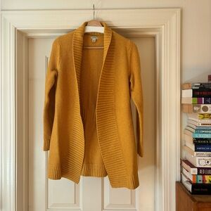 L.L. Bean Women's Mustard Open-Front Cardigan